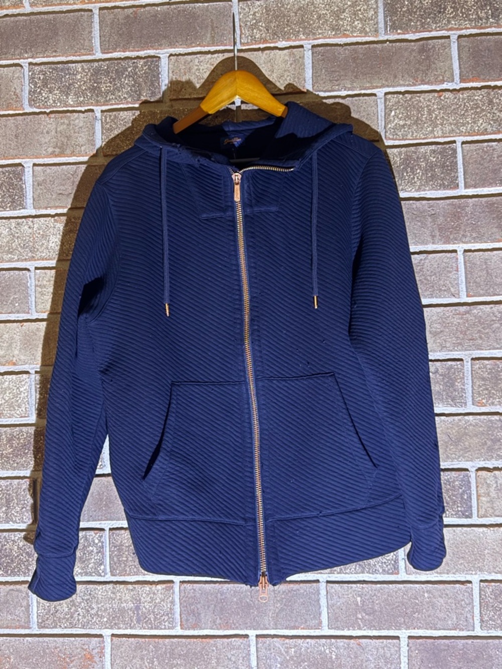 Good Man Brand Black Zip-Up Hooded Sweatshirt